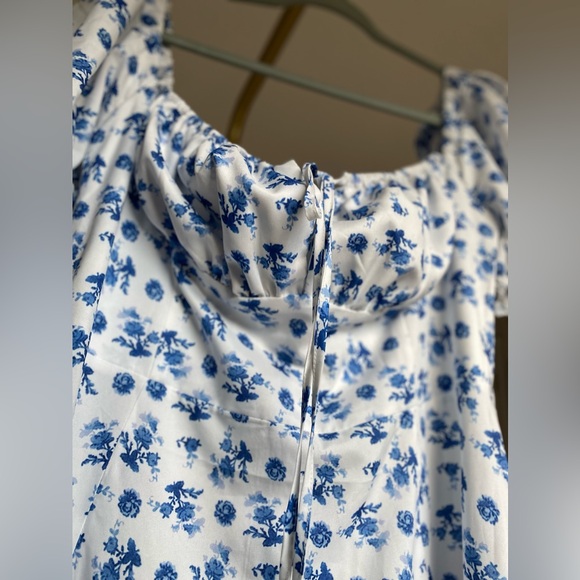 Cottagecore Castlecore Milkmaid Ditsy Floral Dress Romantic French Marthea - Picture 6 of 9